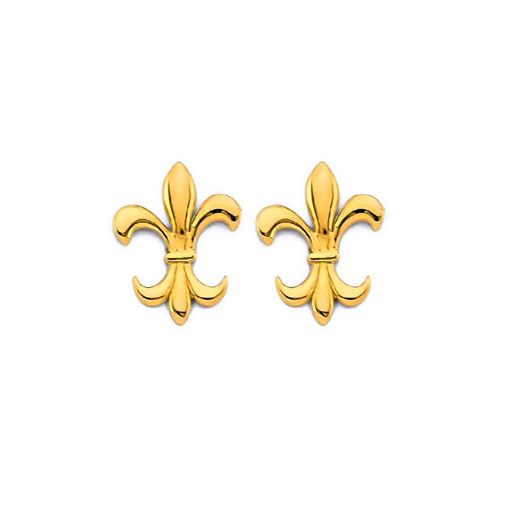 14K Yellow Gold Post Earring with Push Back - ER2127