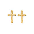 14K Yellow Gold Post Earring with Push Back - ER2128
