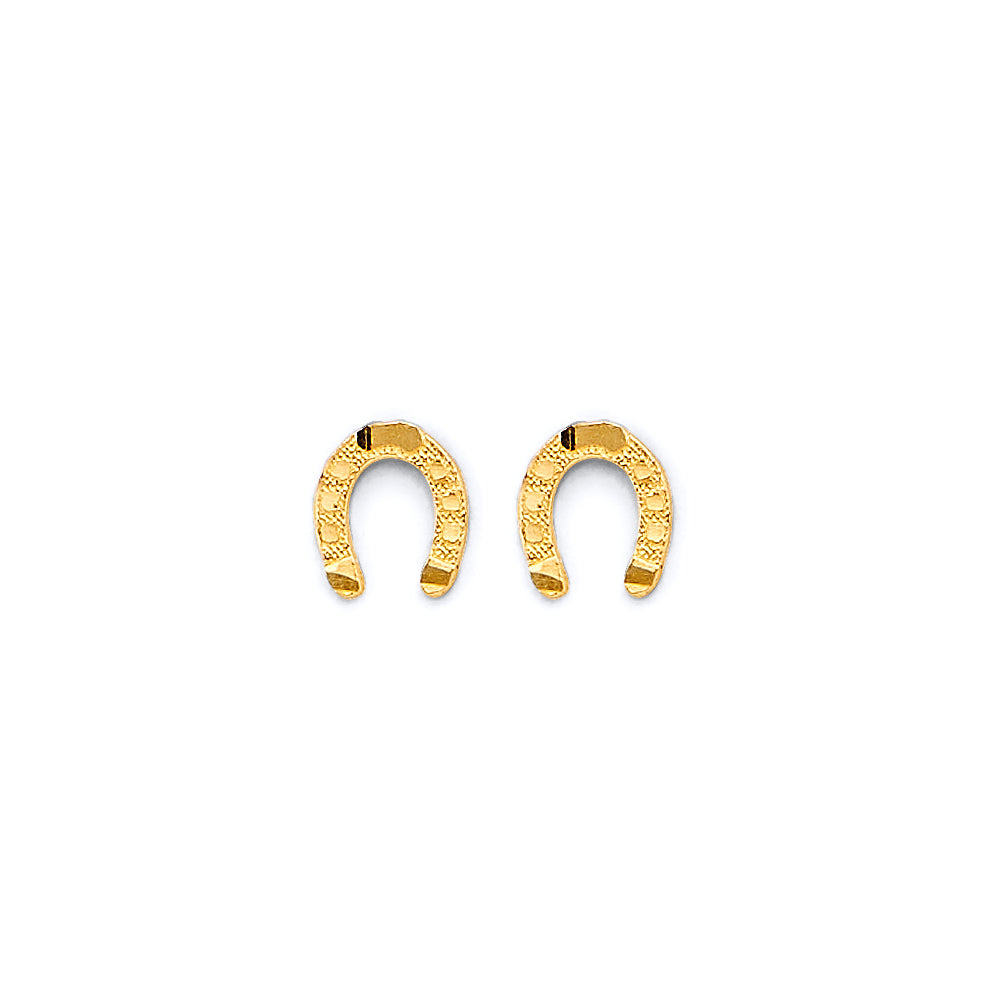 14K Yellow Gold Post Earring with Push Back - ER2129