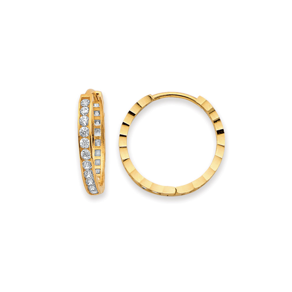 14K Yellow Gold Huggies Earring - ER2132