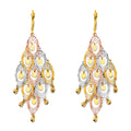 14K Yellow Gold Teardrop & Chandelier Earring - ER2141