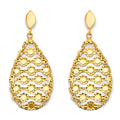 14K Yellow Gold Teardrop & Chandelier Earring - ER2143