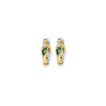 14K Yellow Gold Post Earring with Push Back - ER2152