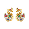 14K Yellow Gold Post Earring with Push Back - ER2155
