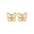 14K Yellow Gold Post Earring with Push Back - ER2157