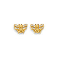 14K Yellow Gold Post Earring with Push Back - ER2160