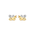 14K Yellow Gold Post Earring with Push Back - ER2161