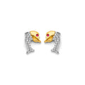 14K Yellow Gold Post Earring with Push Back - ER2162