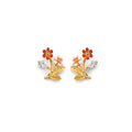 14K Yellow Gold Post Earring with Push Back - ER2163