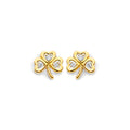 14K Yellow Gold Post Earring with Push Back - ER2168