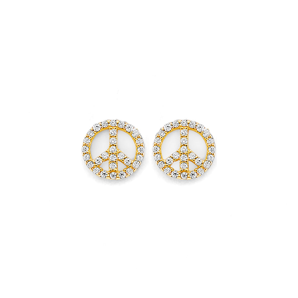 14K Yellow Gold Post Earring with Push Back - ER2170