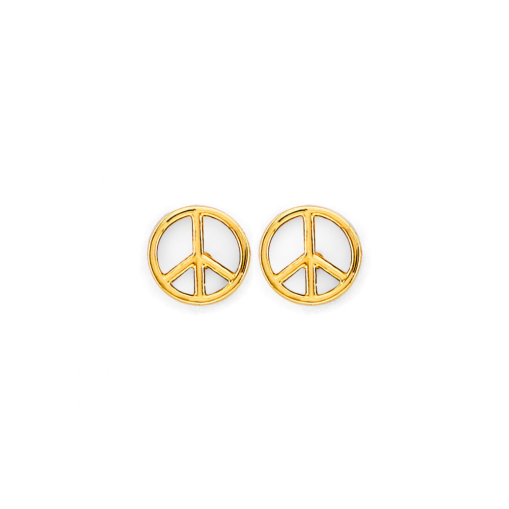 14K Yellow Gold Post Earring with Push Back - ER2171