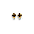 14K Yellow Gold Post Earring with Push Back - ER2173