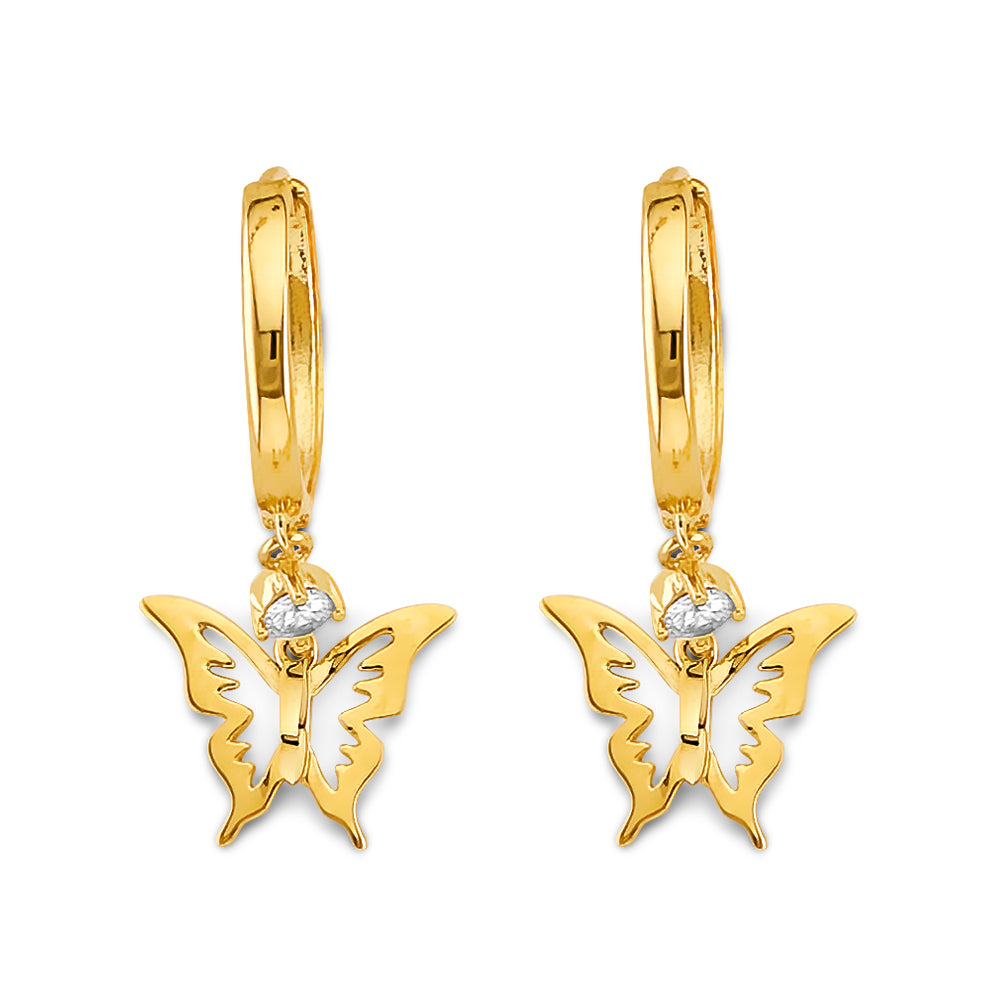 14K Yellow Gold Hanging Earring - ER2177