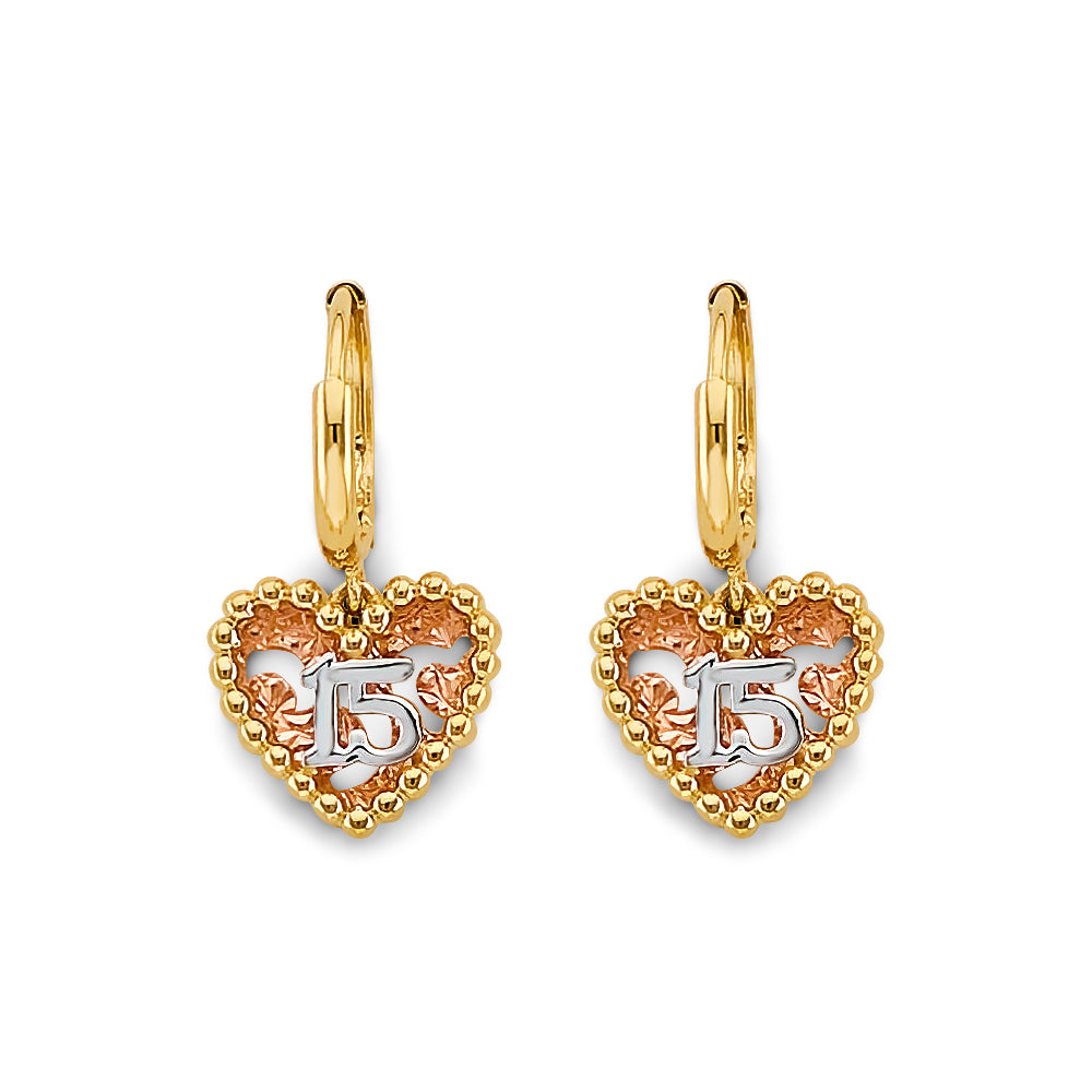 14K Yellow Gold Hanging Earring - ER2178