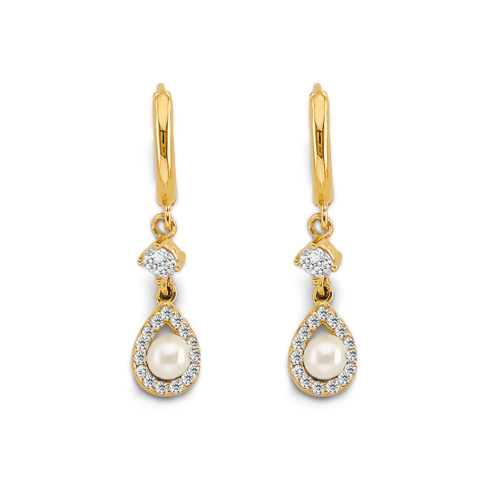 14K Yellow Gold Hanging Earring - ER2181