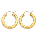 14K Yellow Gold Basic & Fancy Hoop Earring - ER2196