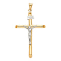 14K Yellow Gold Crucifix Cross Pendant - PT1