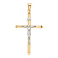14K Yellow Gold Crucifix Cross Pendant - PT2