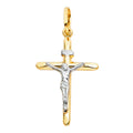14K Yellow Gold Crucifix Cross Pendant - PT7