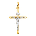14K Yellow Gold Crucifix Cross Pendant - PT8