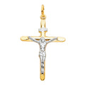 14K Yellow Gold Crucifix Cross Pendant - PT9