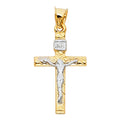 14K Yellow Gold Crucifix Cross Pendant - PT11