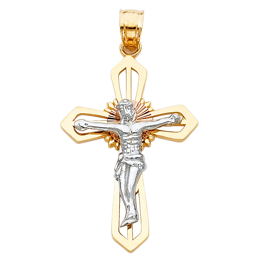 14K Yellow Gold Cross Pendant - PT26