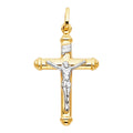 14K Yellow Gold Crucifix Cross Pendant - PT31