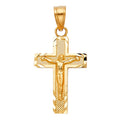 14K Yellow Gold Cross Pendant - PT43
