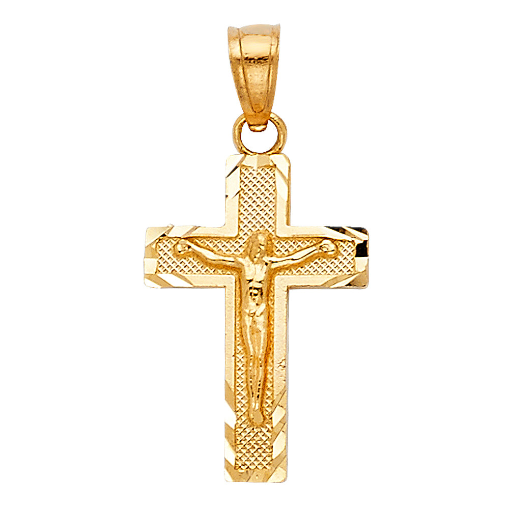 14K Yellow Gold Cross Pendant - PT43