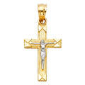 14K Yellow Gold Cross Pendant - PT44