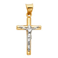 14K Yellow Gold Crucifix Cross Pendant - PT49