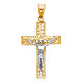 14K Yellow Gold Crucifix Cross Pendant - PT54