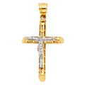 14K Yellow Gold Crucifix Cross Pendant - PT55