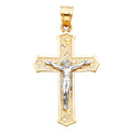 14K Yellow Gold Crucifix Cross Pendant - PT57