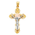 14K Yellow Gold Crucifix Cross Pendant - PT61