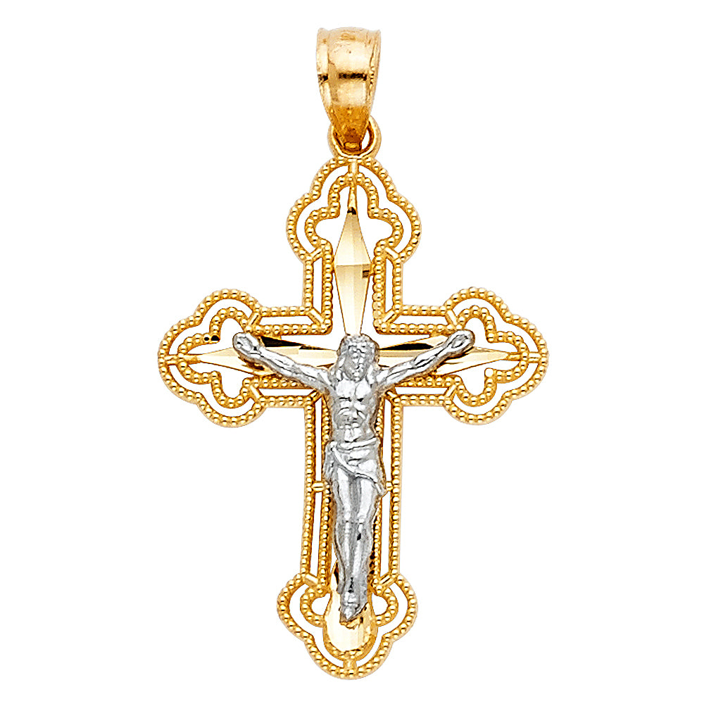 14K Yellow Gold Cross Pendant - PT63