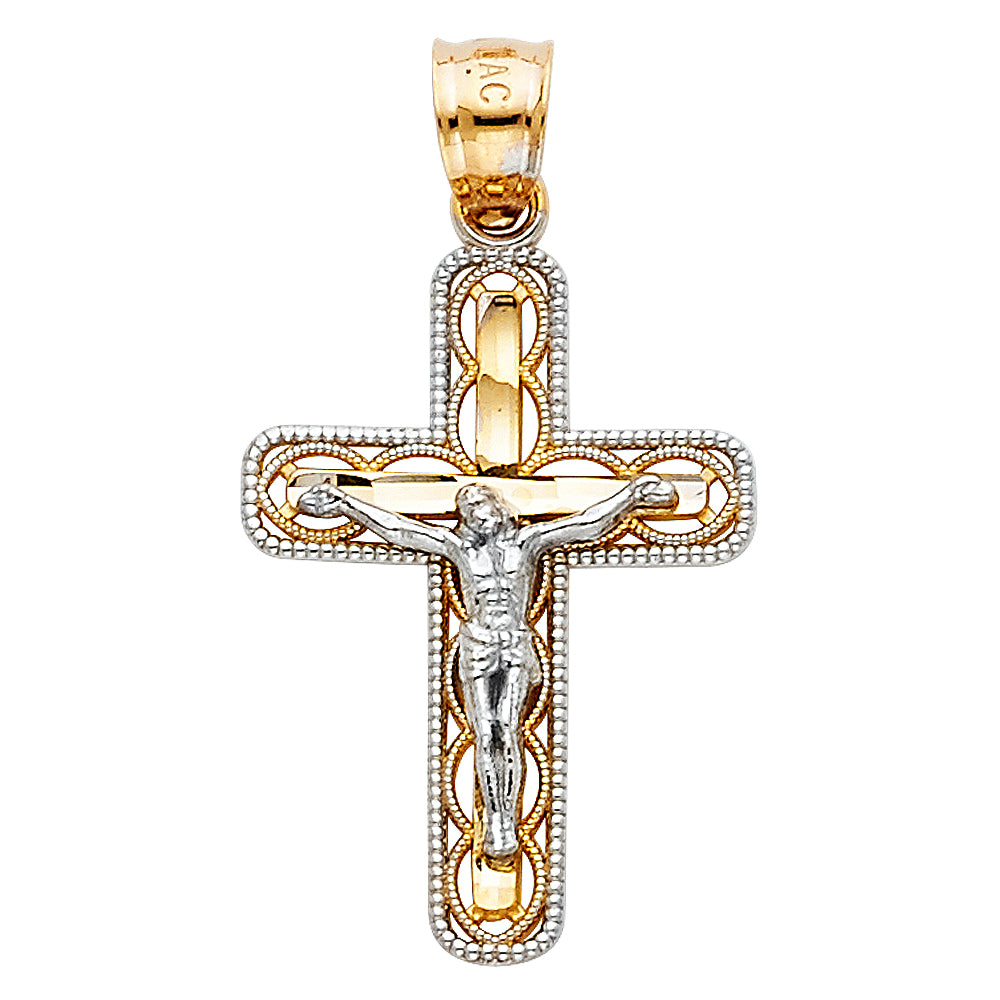 14K Yellow Gold Cross Pendant - PT66