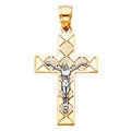 14K Yellow Gold Crucifix Cross Pendant - PT69