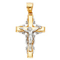 14K Yellow Gold Crucifix Cross Pendant - PT72