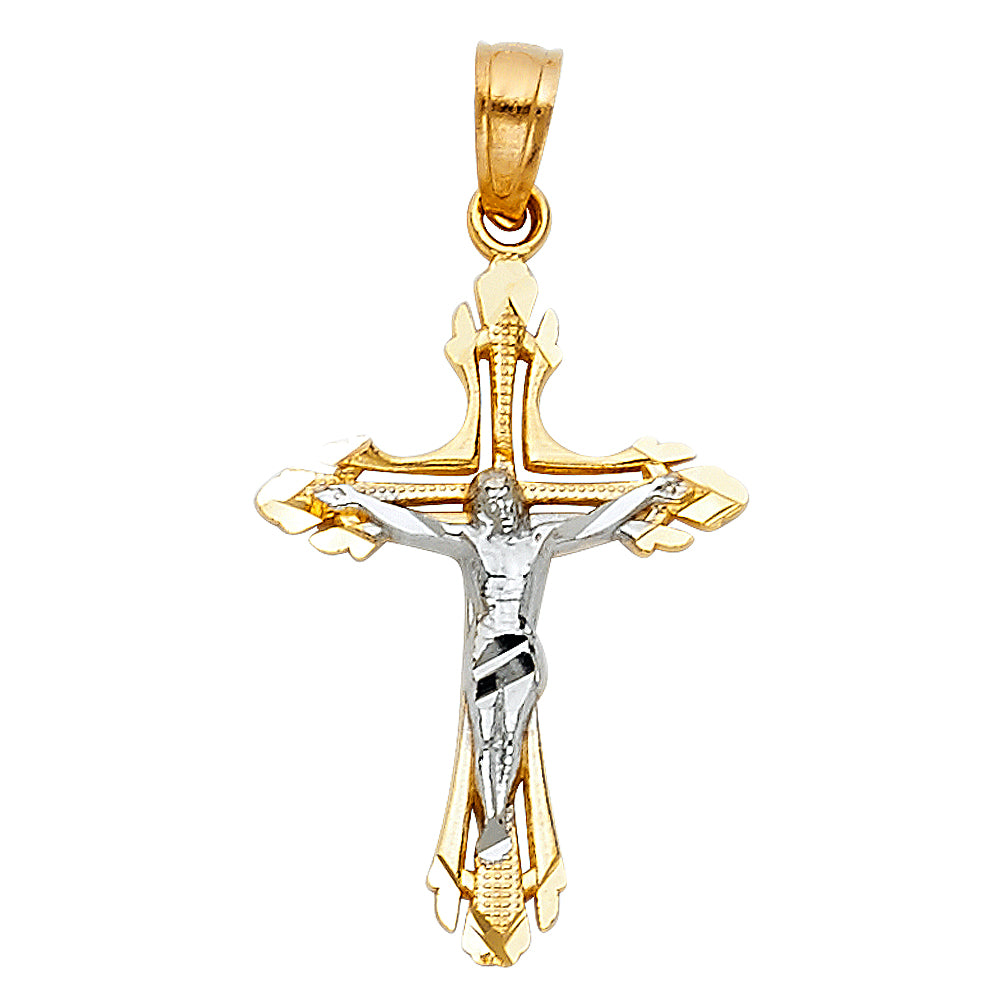 14K Yellow Gold Cross Pendant - PT75