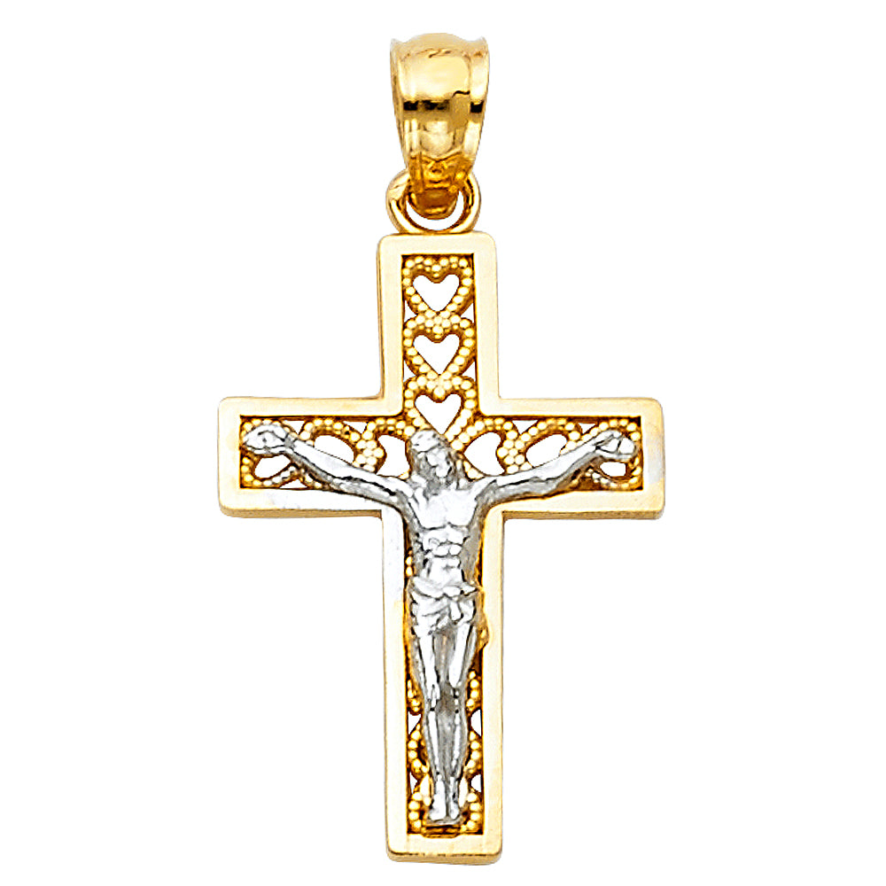 14K Yellow Gold Cross Pendant - PT78
