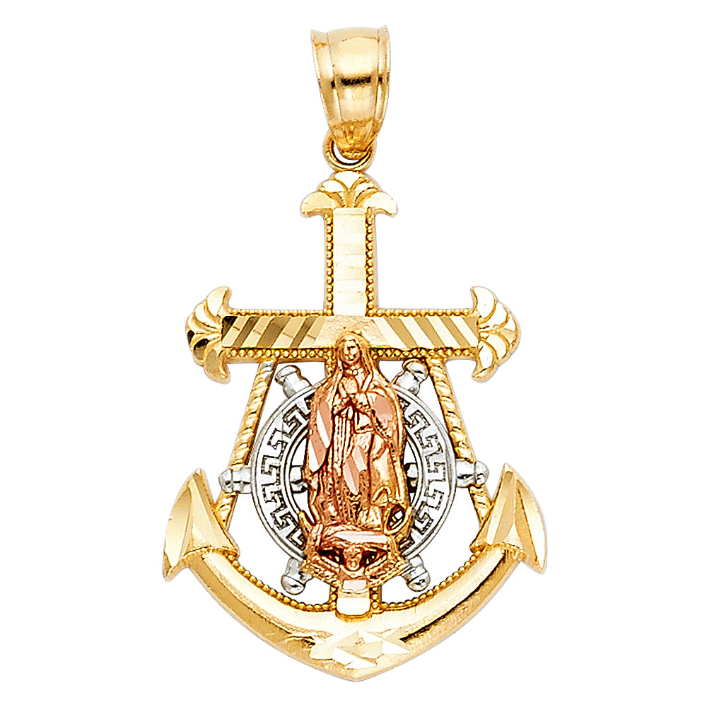14K Yellow Gold Religious Pendant - PT108