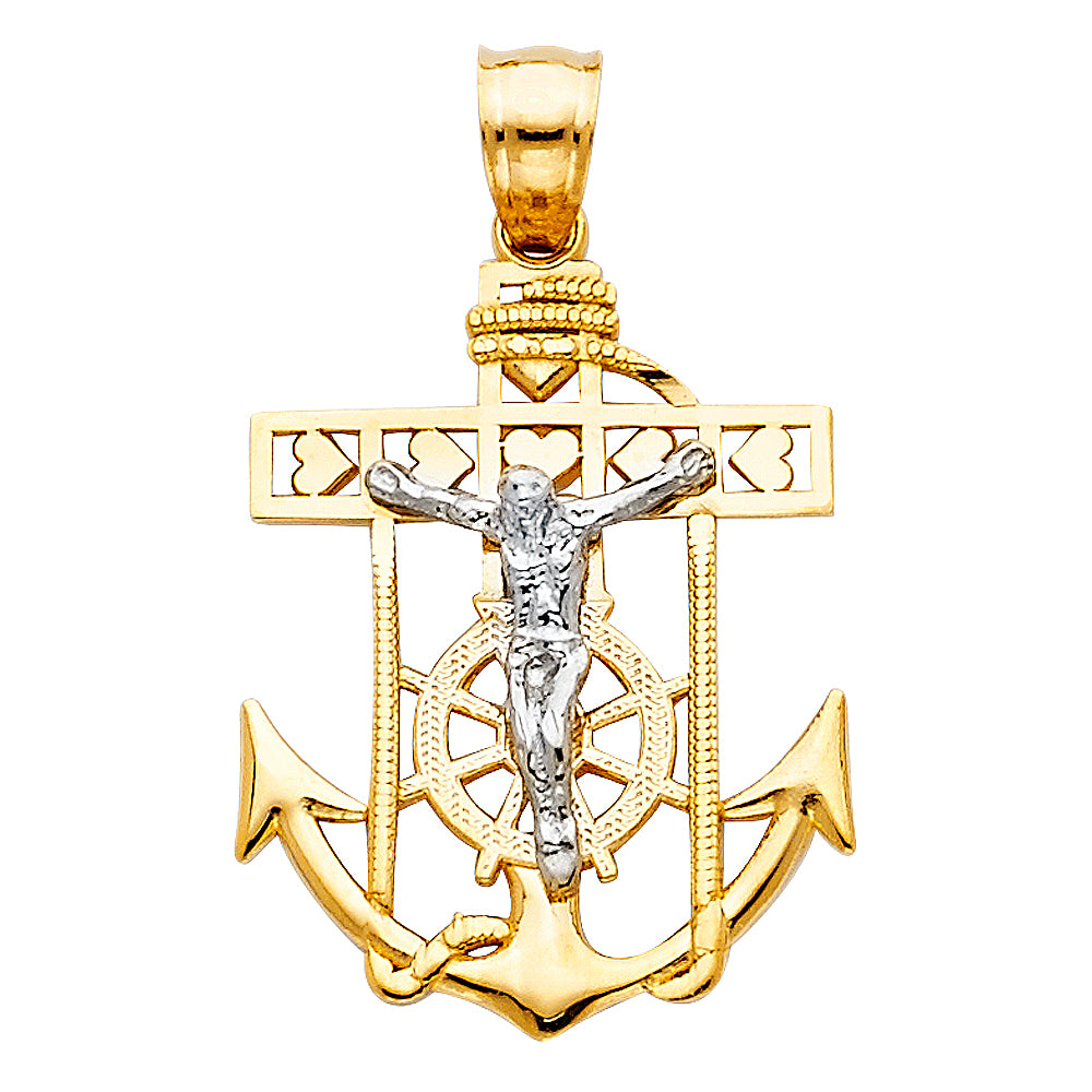 14K Yellow Gold Religious Pendant - PT109