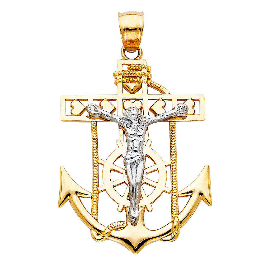 14K Yellow Gold Religious Pendant - PT110