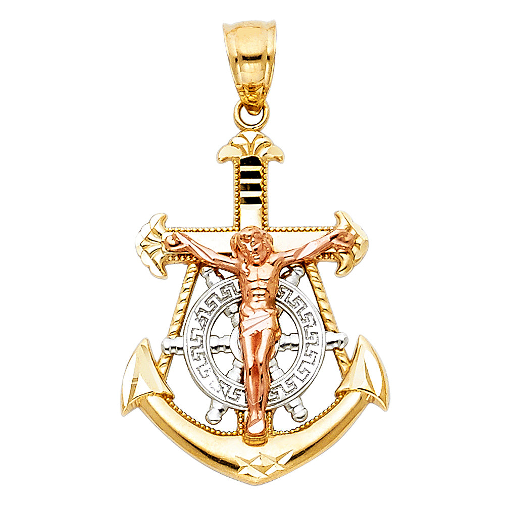 14K Yellow Gold Religious Pendant - PT112