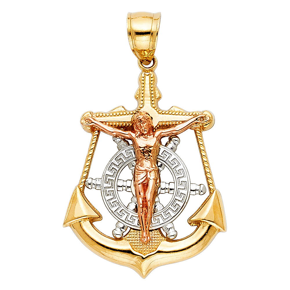 14K Yellow Gold Religious Pendant - PT113