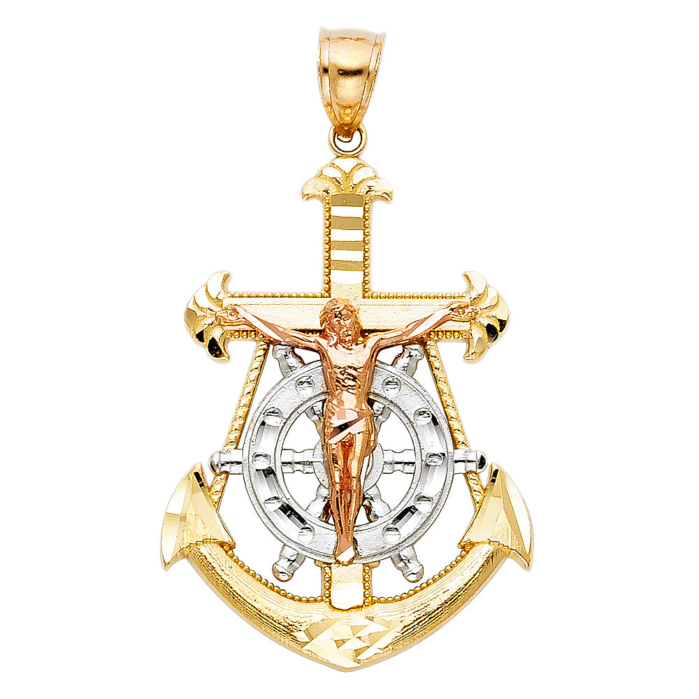 14K Yellow Gold Religious Pendant - PT114