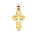 14K Yellow Gold Cross Pendant - PT124